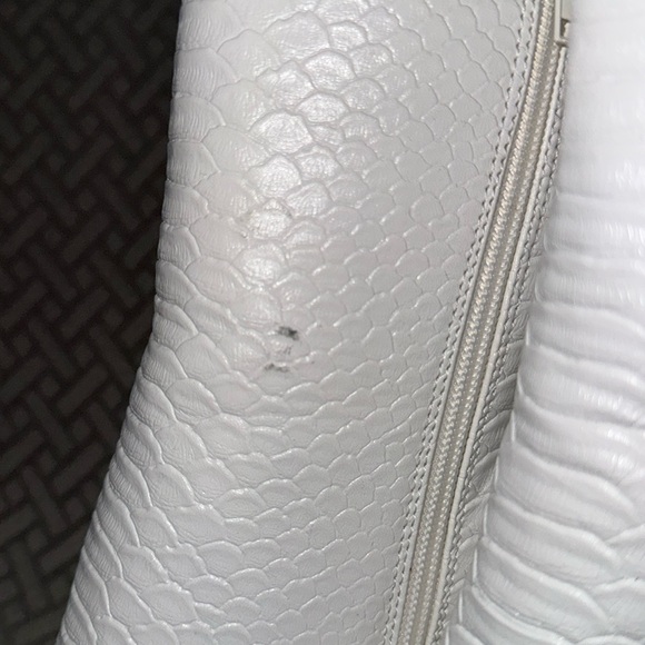 White Ankle Zip Booties - Picture 2 of 12